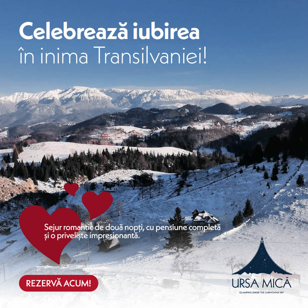 Experiență Romantică Exclusivistă la munte, în Transilvania