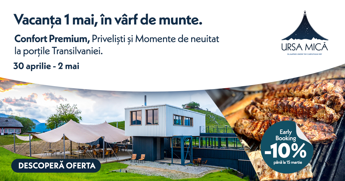 Escapada de 1 Mai la 1250m altitudine în cel mai instagramabil resort din Romania.